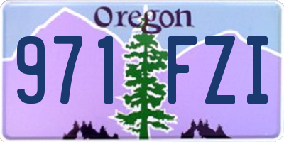 OR license plate 971FZI