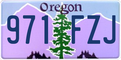 OR license plate 971FZJ