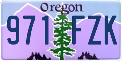 OR license plate 971FZK