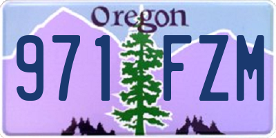 OR license plate 971FZM