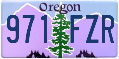 OR license plate 971FZR