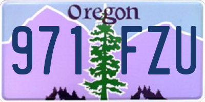 OR license plate 971FZU