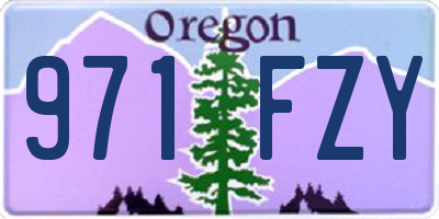 OR license plate 971FZY