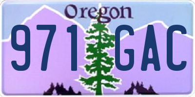 OR license plate 971GAC