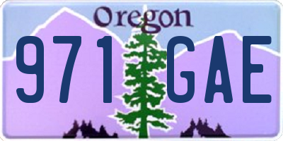 OR license plate 971GAE