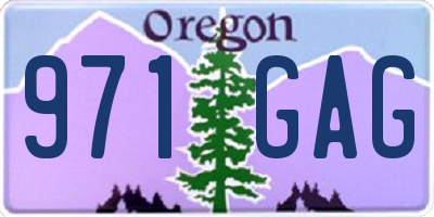 OR license plate 971GAG