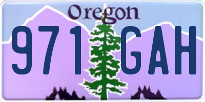 OR license plate 971GAH