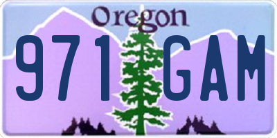 OR license plate 971GAM