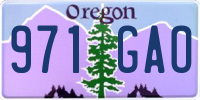 OR license plate 971GAO