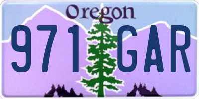 OR license plate 971GAR