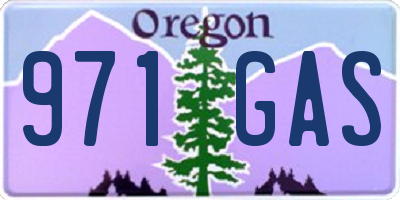 OR license plate 971GAS