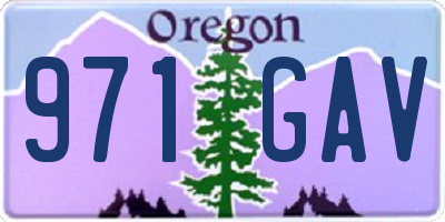 OR license plate 971GAV