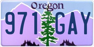 OR license plate 971GAY