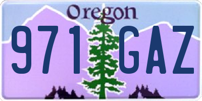 OR license plate 971GAZ