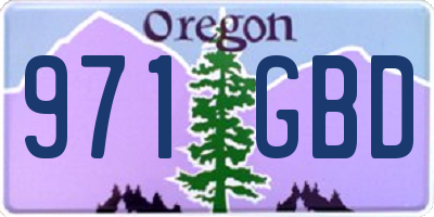 OR license plate 971GBD