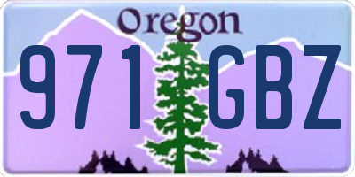 OR license plate 971GBZ