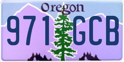 OR license plate 971GCB