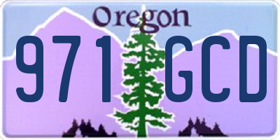 OR license plate 971GCD
