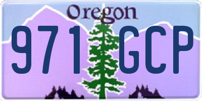 OR license plate 971GCP