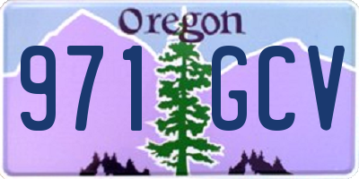 OR license plate 971GCV