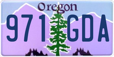 OR license plate 971GDA