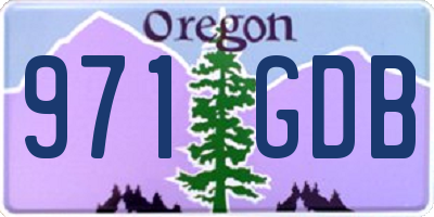 OR license plate 971GDB