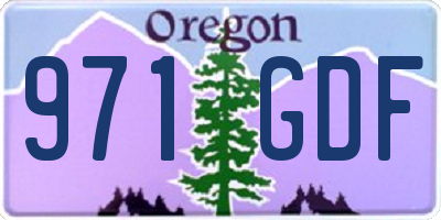 OR license plate 971GDF
