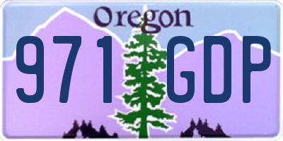 OR license plate 971GDP
