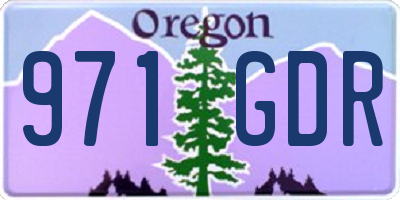 OR license plate 971GDR