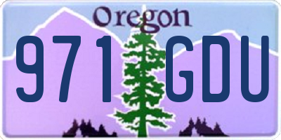 OR license plate 971GDU