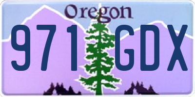 OR license plate 971GDX