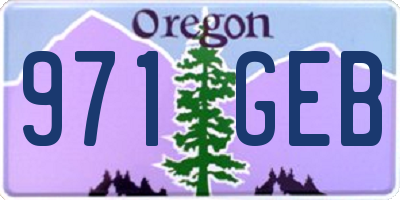 OR license plate 971GEB
