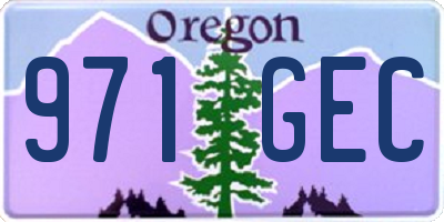 OR license plate 971GEC