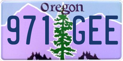 OR license plate 971GEE
