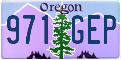 OR license plate 971GEP