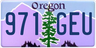 OR license plate 971GEU