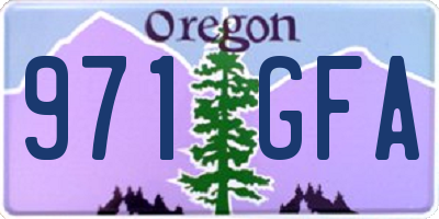 OR license plate 971GFA