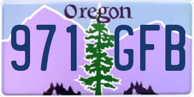 OR license plate 971GFB