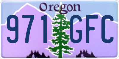 OR license plate 971GFC