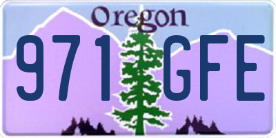 OR license plate 971GFE