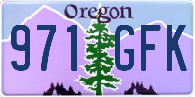 OR license plate 971GFK