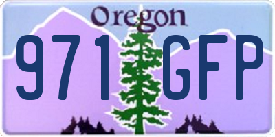 OR license plate 971GFP