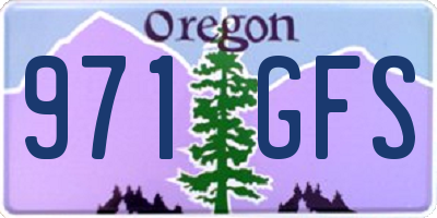 OR license plate 971GFS