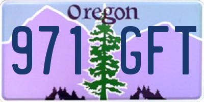 OR license plate 971GFT