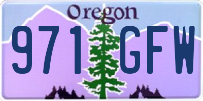 OR license plate 971GFW