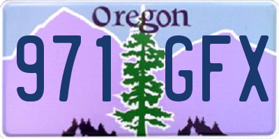 OR license plate 971GFX