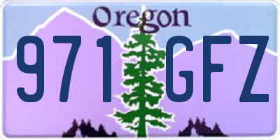 OR license plate 971GFZ