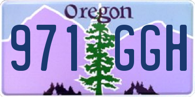OR license plate 971GGH