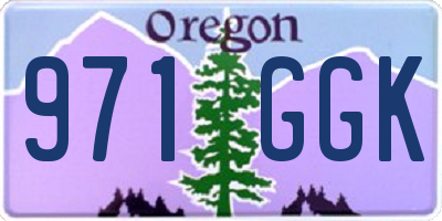 OR license plate 971GGK