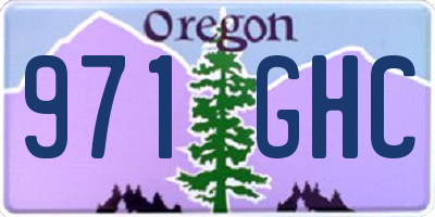 OR license plate 971GHC